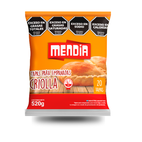 Tapas de Empanadas Rotisera Criollas Mendia 20 u