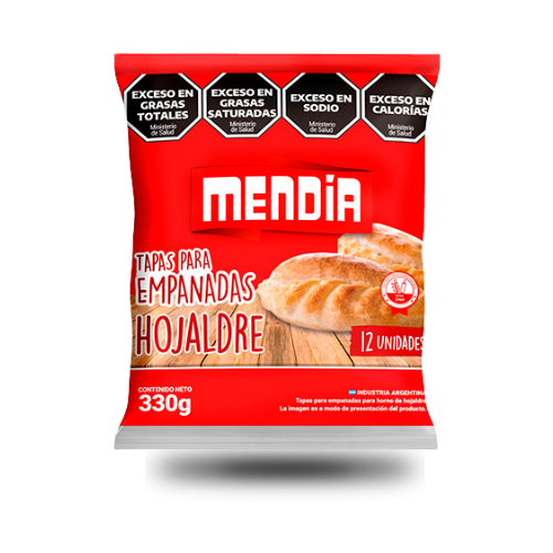 Tapas de Empanadas Mediana Hojaldre Mendia 12 u