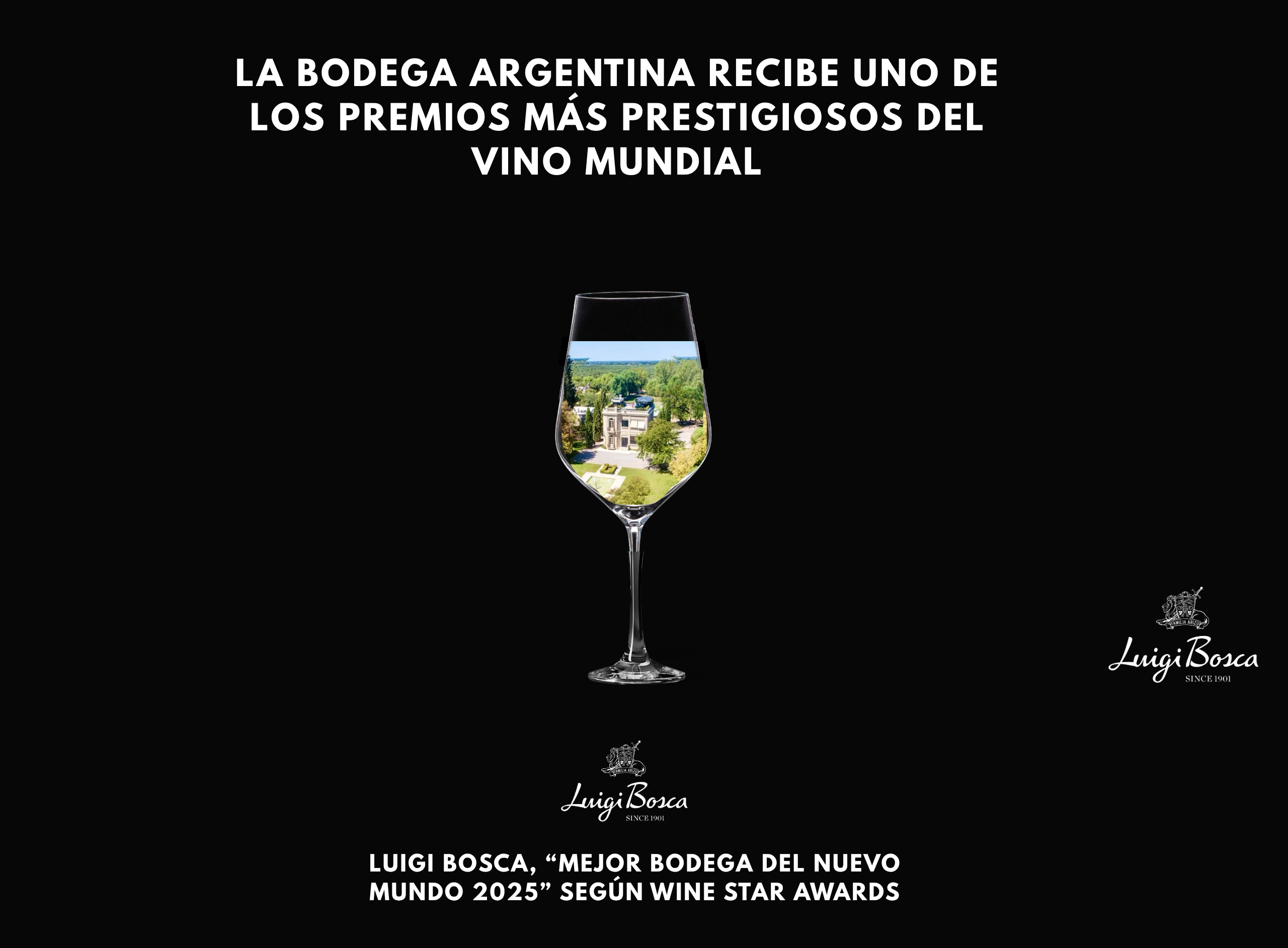 Luigi Bosca elegida “New World Winery of the Year 2025” en los Wine Star Awards